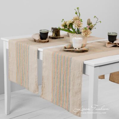 MEIZA Table runner brown 5 MEIZA brownish runner.