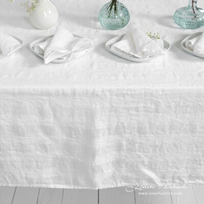 PORTO Tablecloth white 10 PORTO white linen tablecloth, specially washed