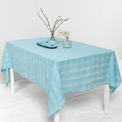 PORTO Table napkin light blue 8 PORTO light blue linen tablecloth
