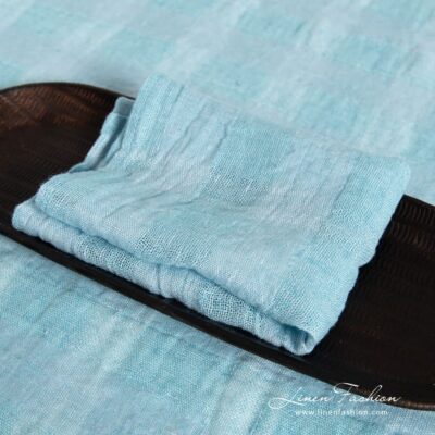 PORTO Table napkin light blue 5 PORTO light blue linen napkin