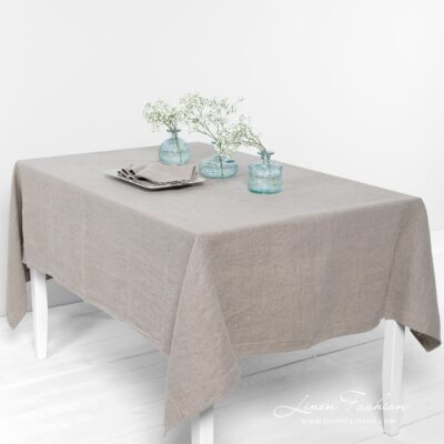 NARA Tablecloth natural linen 16 NARA grey linen tablecloth
