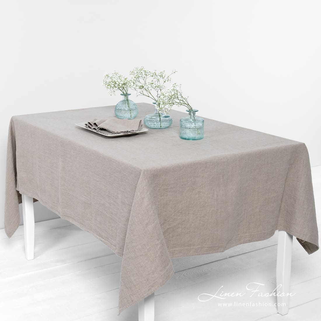 NARA Tablecloth natural linen 1 NARA grey linen tablecloth