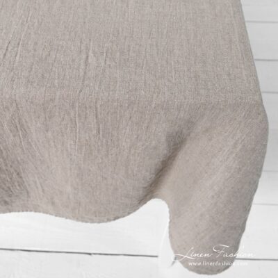 NARA Tablecloth natural linen 19 NARA grey linen tablecloth, specially washed