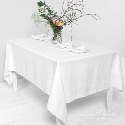 NARA Tablecloth white 7 NARA white linen tablecloth