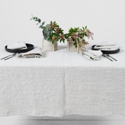 NARA Tablecloth beige 8 beige linen tablecloth washed