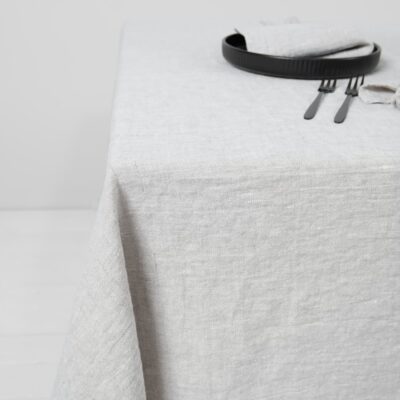 NARA Tablecloth beige 9 beige linen tablecloth washed heavy weight