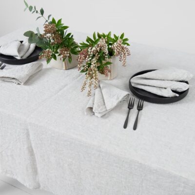 NARA Tablecloth beige 11 beige linen tablecloth washed with napkins