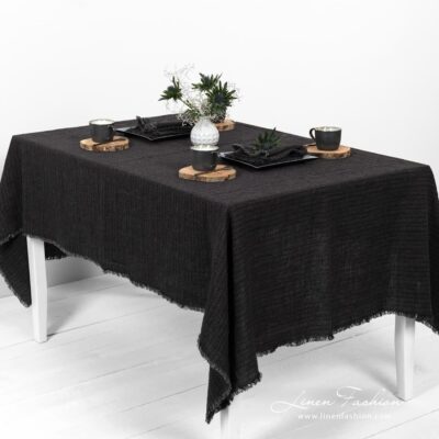 ONYX Tablecloth grey 7 ONYX charcoal grey tablecloth.