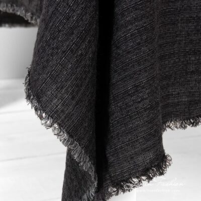 ONYX Tablecloth grey 12 Charcoal 100% linen tablecloth.