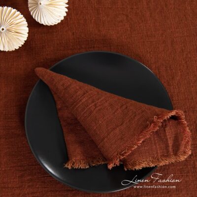 ROY Table napkin brown 5 Roy brown napkin.