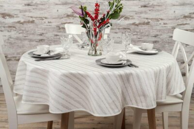 ORNA Tablecloth round/oval white