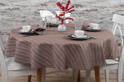 ORNA Tablecloth round/oval red 4 ORNA Tablecloth round/oval red
