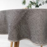 MINERAL Tablecloth round/oval grey