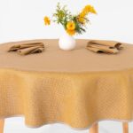 TONY Tablecloth round/oval yellow