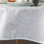 ATLANTA Tablecloth round/oval grey