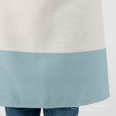 JAVA Apron light beige 10 JAVA linen cotton apron bottom detail