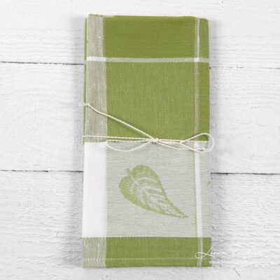 Light green kitchen towel.