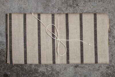 Grey striped linen kitchen towel 16 4 Grey striped linen kitchen towel 16