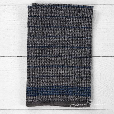 Kitchen towel No. 36 5 Black kitchen towel in waffle weave