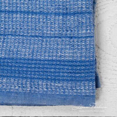 Kitchen towel No. 33 6 Striped blue kitchen towel, waffle weave