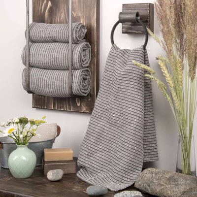 Grey linen bath towel 3 Grey linen bath towel