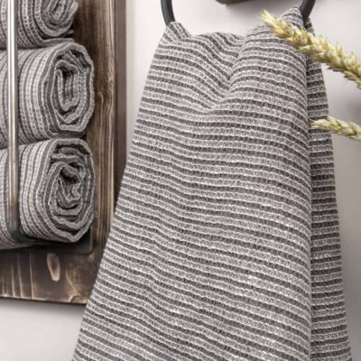 Grey linen bath towel 4 Grey linen bath towel