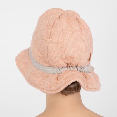 PURO Sauna hat powder brown 4 powder brown linen sauna hat, washed