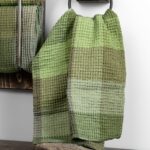 BINGO Bath towel green checked