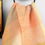 BINGO Bath towel orange checked