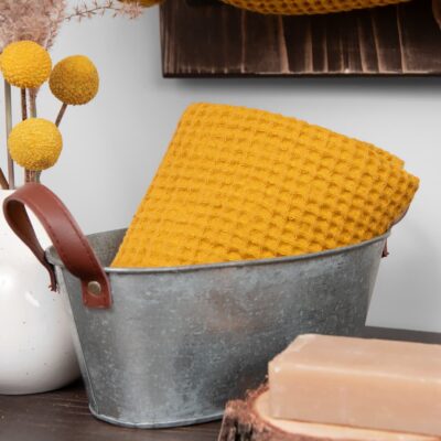 BINGO Bath towel yellow mustard 8 linen cotton mustard bath towel, small towel