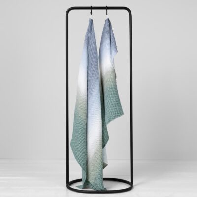 VITO Bath towel blue green 5 Blue green cotton-hemp bath towel, body towels
