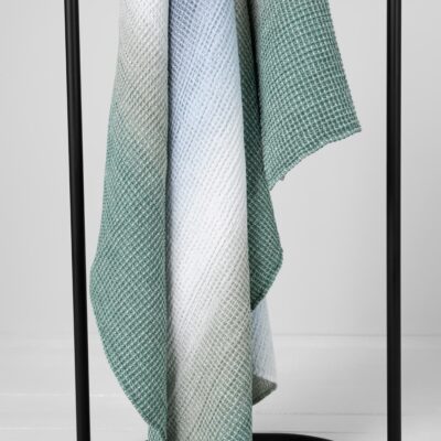 VITO Bath towel blue green 7 Blue green cotton-hemp bath towel, stonewashed