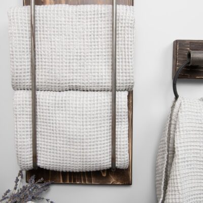linen cotton ice grey bath towel, big size