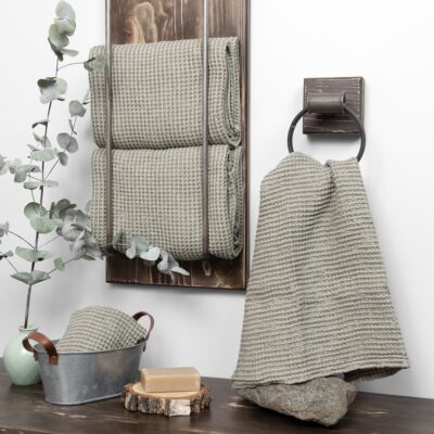 BINGO Bath towel grey green 6 linen grey green bath towel