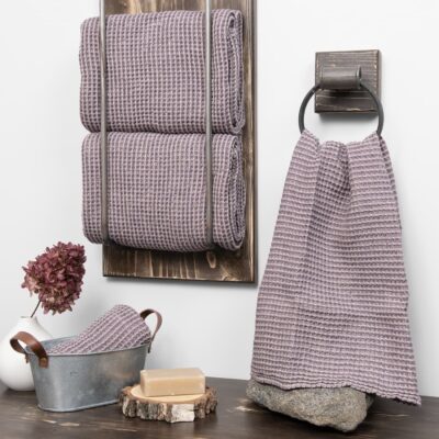 BINGO Bath towel grey violet 6 grey violet linen bath towel