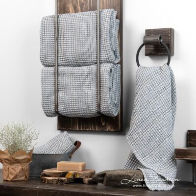 BINGO Bath towel grey 5 BINGO linen gray bathroom towel