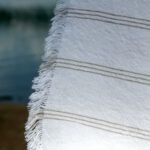 TOSCANA Beach towel grey stripes