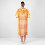 BINGO Poncho orange checked