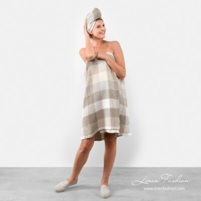 BINGO Wrap towel sand 8 Linen body wrap towel