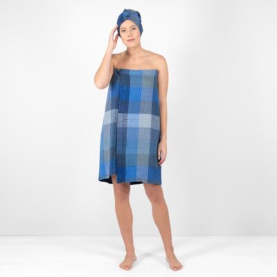 BINGO Wrap towel blue 6 blue linen wrap towel bingo.