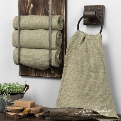 PURO Bath towel yellowish green 4 PURO yellowish green towel