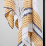 KORA Bath towel white striped