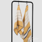 KORA Bath towel beige striped