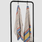 ZELDA Bath towel beige striped