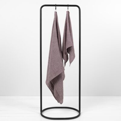 linen violet bath towel.