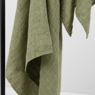 PURO Bath towel moss green 6 linen green waffle towel waffle.