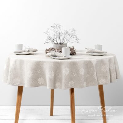 MYSTI Tablecloth round/oval beige 5 MYSTI Tablecloth round/oval beige