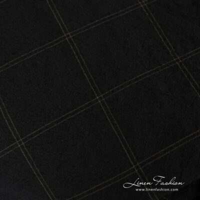 BOSKA bed linen woven from black and dark green yarns