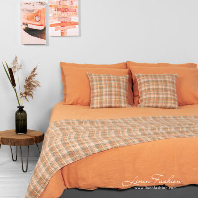 SAN DIEGO Bed linen 12 linen cotton orange bedlinen.