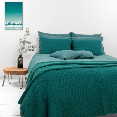 TROPICANA Bed linen 7 dark green bedlinen in pure linen